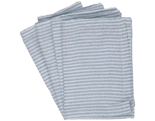 Arti Casa Stoffserviette 4er Set, 35x35 cm Blau gestreift mit Lurex