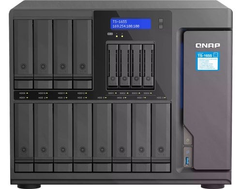QNAP NAS TS-1655-8G, 16-bay Atom C5125 2.8Ghz 8 Core, 8GB RAM