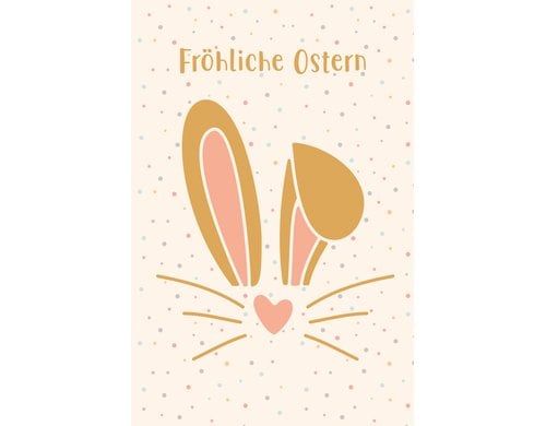 ABC Glückwunschkarte Frohe Ostern Format B6, 125 x 176 mm, mit Couvert
