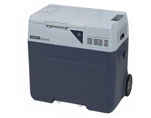 KOOR Kompressorkühlbox ACUX-R 50 blau-grau, 50 Liter, mit neuem Akku