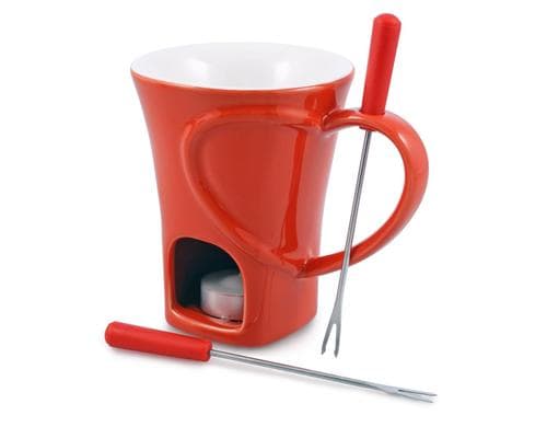 SWISSMAR Sweetheart Schokoladenfondue-Set 4-teilig, 1xBecher 2xGabeln 1xTeelicht
