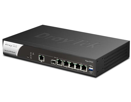 DrayTek Vigor2962: Firewall Router, 200xVPN 2xWAN 2.5GE, Security Firewall, 4xLAN 1Gbps