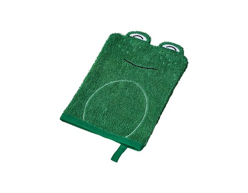 ChicMic Kinder Waschhandschuh-Frog 15x23cm, 100% Bio Baumwolle
