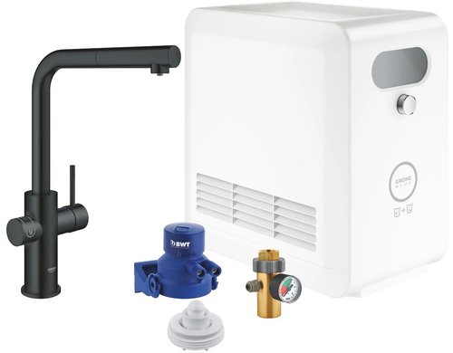 GROHE Blue Pro Con. L-Ausl hzb.Mouss EU Velvet Black