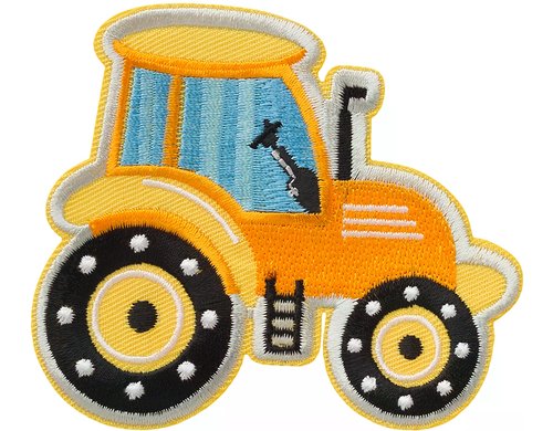 Monoquick Aufbügelbild Basic Traktor gelb, 7.8 x 8.9 cm