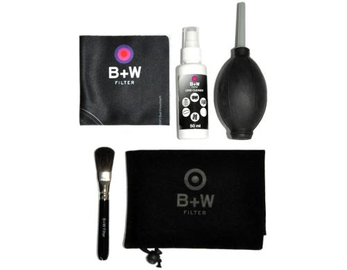 B+W Pflege Set 5-teilig Tuch, Pinsel, Blasebalg, Spray u. Beutel