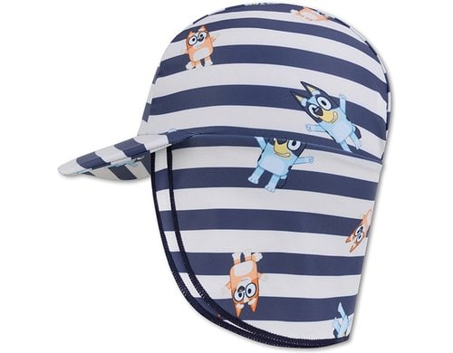 Swim Essentials UV-Mütze Bluey blau gestreift, Gr. 2, 1-2 Jahre