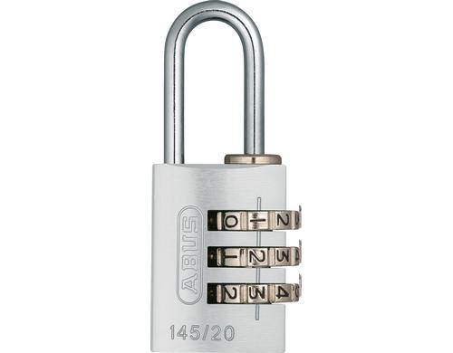 ABUS 145/20 silber mit EAN Vorhangschloss 46611