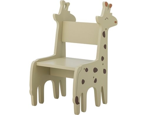 Bloomingville Stuhl Ibber Giraffe Holz, 45x30x35 cm (LxHxT), Grau