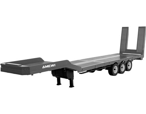 Amewi Tieflader-Sattelauflieger Dreiachser für Scania 1:18 silber
