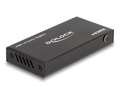 Delock HDMI Splitter 4K60Hz mit Downscaler 1x HDMI IN zu 2x HDMI OUT