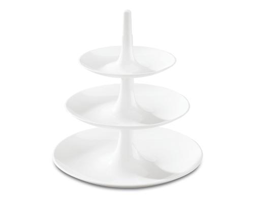 Koziol Etagere BABELL L weiss Kunststoff, Grösse 31.4x31.4x34cm