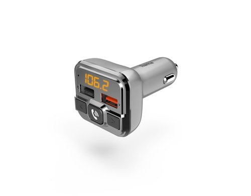 Hama FM-Transmitter 2x USB-Port Transmitter für Autoradio, 2x USB-Port