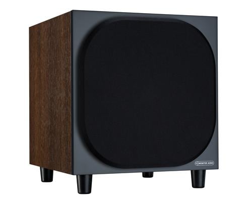 Monitor Audio Bronze W10, Subwoofer Walnuss, 220 Watt