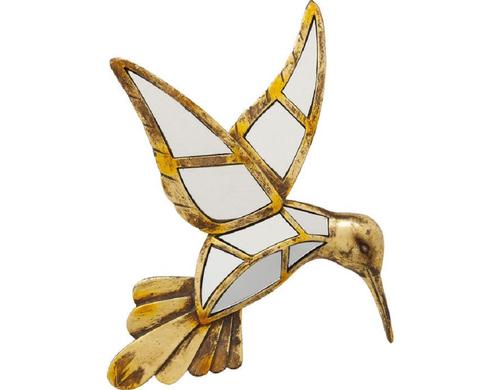 Kare Wandschmuck Colibri Spiegel Spiegelglas, Polyresin, 32x27x4 cm (HxBxT)