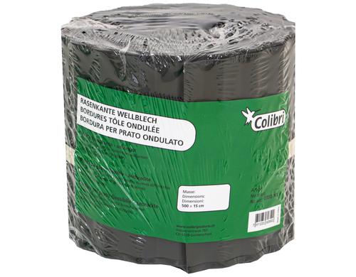 Colibri Rasenkante aus Wellblech 500x15cm, anthrazit RAL7010