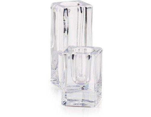 Pajoma Kerzenhalter eckig Glas, H: 10 cm