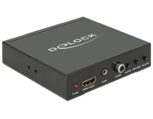 Delock Scart zu HDMI Konverter inkl. Skalierung bis 1080p, Stereo Audio