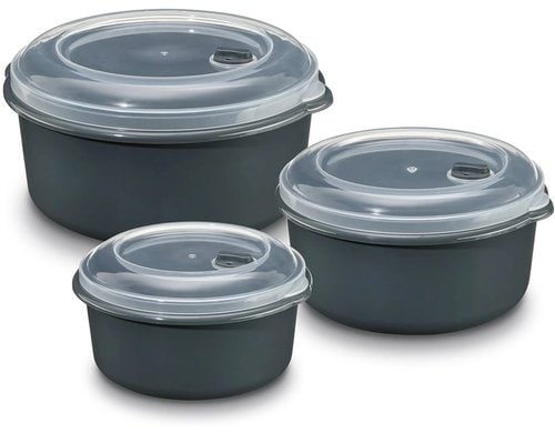 GOURMETmaxx Mikrowellendosen S/M/L 650/1000/1800ml für Mikrowelle Behälter