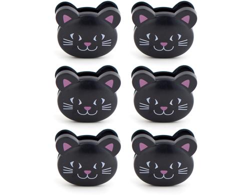Kikkerland Verschlussclips Black Cat 6pcs 4,3 x 4 x 3 cm