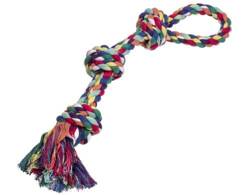 Nobby Knotenseil bunt doppelt,580g,3 Knoten ca.60cm