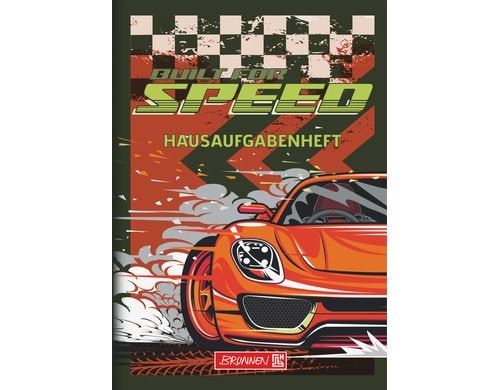 Brunnen Hausaufgabenheft 48 Blt 21.6x14.8 cm, Fast Wheels