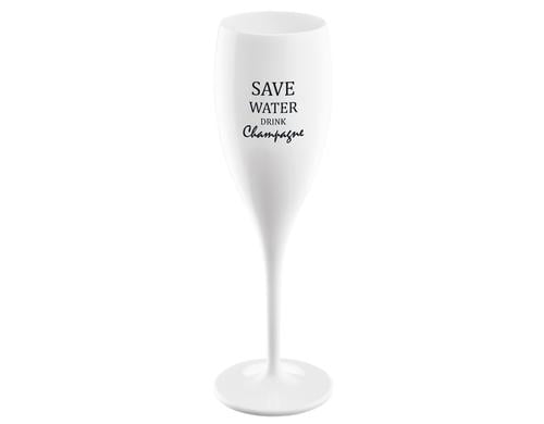 Koziol Sektglas save water drink champagne HxD: 19.10x5.7, spülmaschinengeeignet