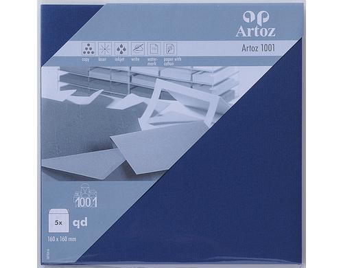 Artoz Couvert 1001 16cmx16cm 100 gm2, Classic blue, 5 Blatt