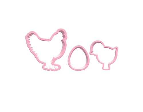 Backshop Ausstechform Huhn & Küken Set 3-teilig