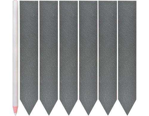 Esschert Schiefer Pflanzschild 6er Set Anthrazit