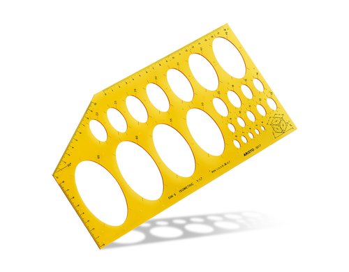 Aristo Ellipsenschablone Isometric DIN 5 295x150mm, 25 Ellipsen