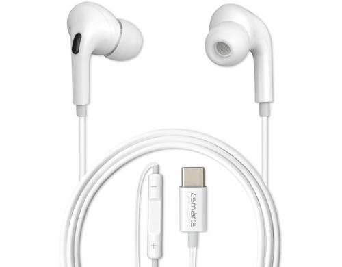 4smarts Melody Digital Basic In-Ear-Headset weiss, USB-C Kabel 1.2m lang, Mic