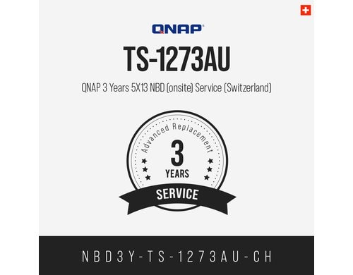 QNAP 3 Jahre 5X13 NBD (onsite) Service (CH) NBD3Y-TS-1273AU-CH, Electronic copy