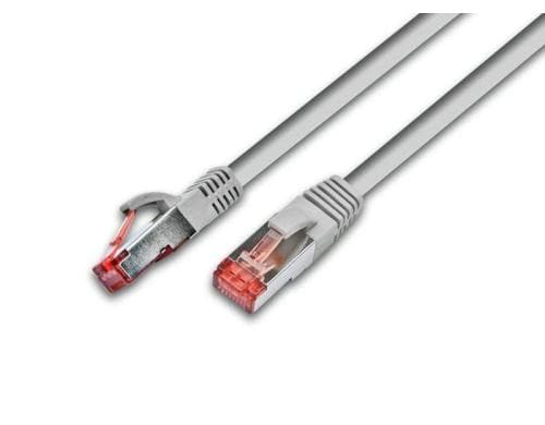 Wirewin Patchkabel: S/FTP 1m grau Cat.6, AWG27, 1Gbps, 250MHz, Zugentlastung