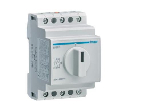 Drehschalter 3 polig Ausschalter 0/2L, weiss