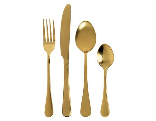 FURBER Besteckset 16-teilig Gold 16-teilig,Edelstahl,Goldoptik