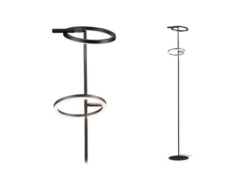 LED Stehleuchte Odila Tunable White 2x1200 White 2x1200lm 2x10,4W Schwarz matt, Chrom