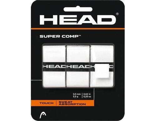 HEAD Tennis Grip Super Comp 3er-Pack Overgrip, white