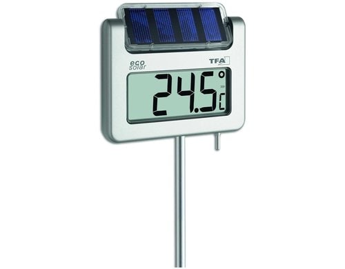 AVENUE PLUS  Solar-Gartenthermometer Digital  inkl. A-Batterie