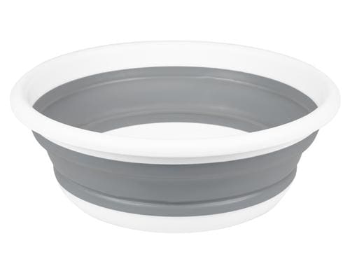 KOOR faltbare Waschschüssel Plastik / Silikon, grau - weiss