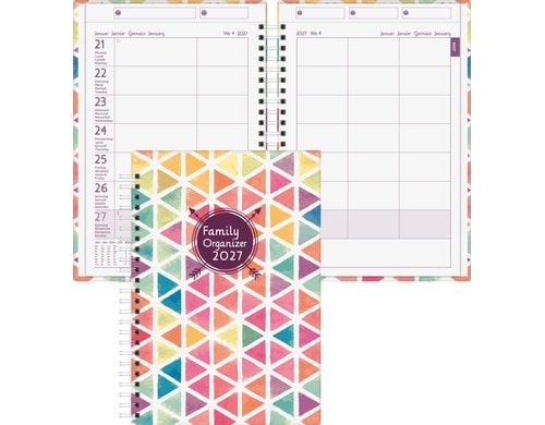 Biella Family Organizer, 2027 14.5 x 20.5 cm, 1 Wo/2 Seiten