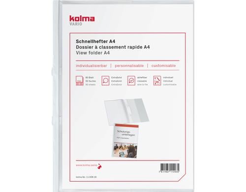 Kolma Schnellhefter Vario A4, weiss