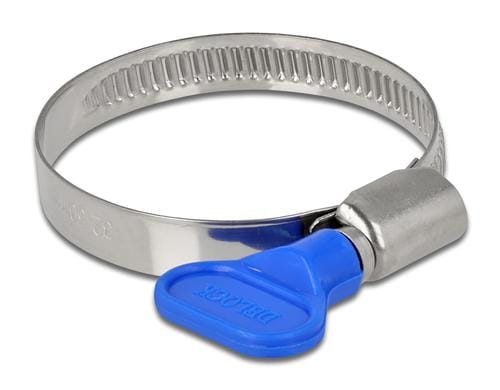 Delock Schlauchschellen, Blau, 10 Stück 32-50 mm, Edelstahl, Kunststoff