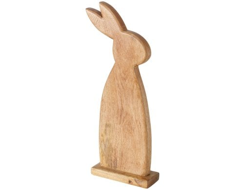 Boltze Ausfsteller Hase Nesli 49.5 cm Mangoholz, 45.9x6.9x18.8cm