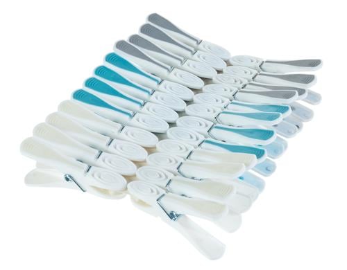 FTM Wäscheklammern blau, beige, grau / 24 Pcs