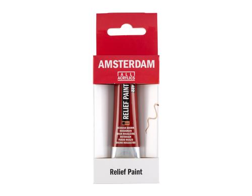 Amsterdam Acrylfarbe Reliefpaint 20ml, Farbe Rotbraun
