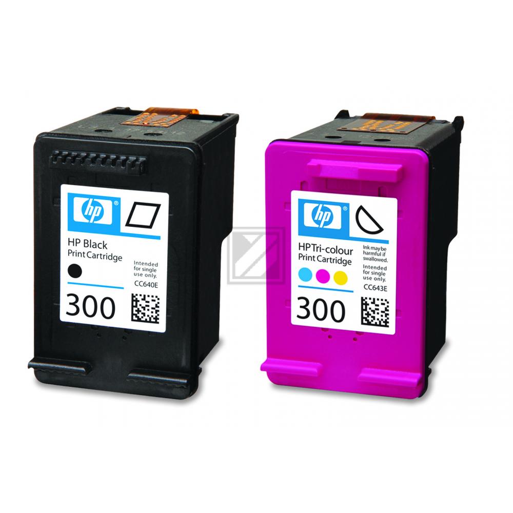 HP Combopack Nr. 300 - 4 Farben (CG846EE) je 4ml, Seitenkapazität: ~ 200 Seiten