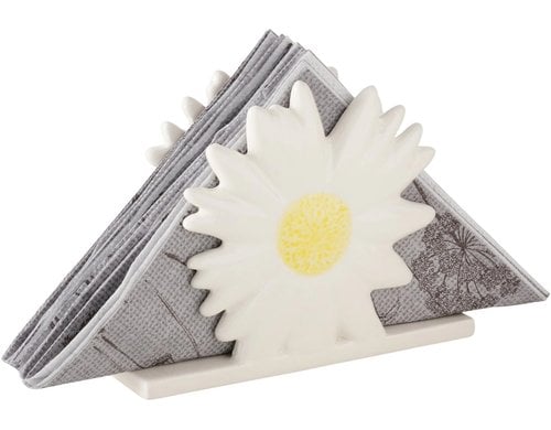 Boltze Serviettenhalter Daisy Keramik, 15x4.5x11.6cm (LxBxH)