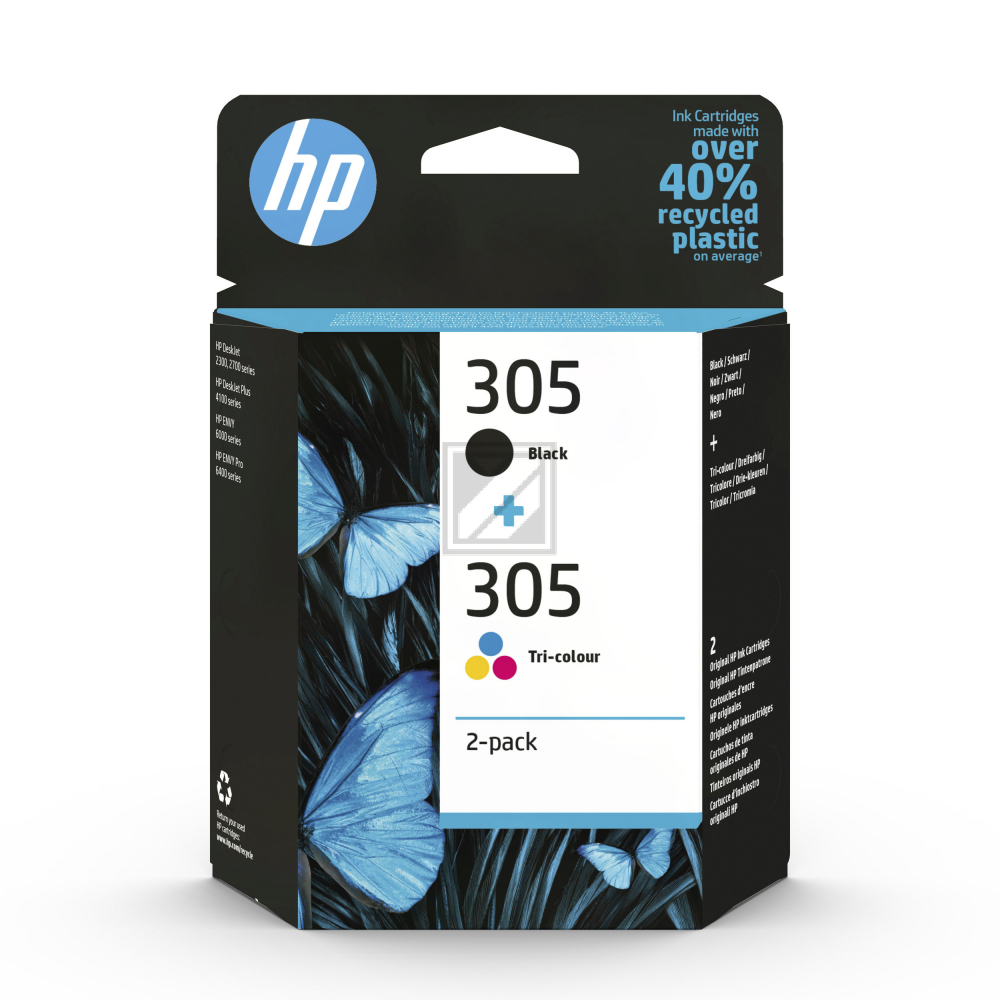 HP Combopack Nr. 305 - (6ZD17AE) 2er-Pack Schwarz, Farbe