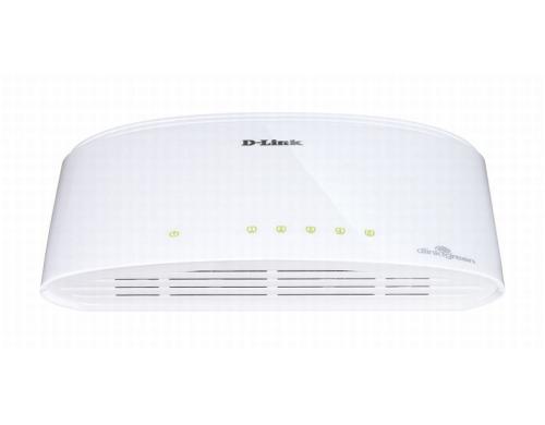 D-Link DGS-1005D: 5Port Switch, 1Gbps Eco AutoUplink, ext. NT, lüfterlos, Energysave